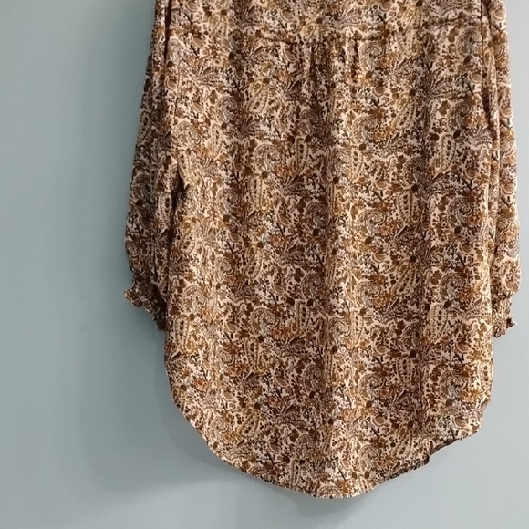 ⭐ Jones &CO Finesse Paisley Print Top in Brown and Cream Size 1X - Picture 5 of 5